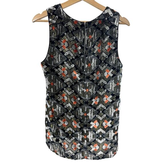 Meadow Rue Anthropologie Velvet Mettalic Tank Top Sleeveless Black Size Medium - Picture 5 of 9